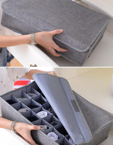 10 Pack Foldable Drawer Baskets for Baby Clothes, Socks and Underwear