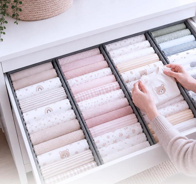 Wooden Multi-Section Drawer Tray for Sorting Small Household Accessories