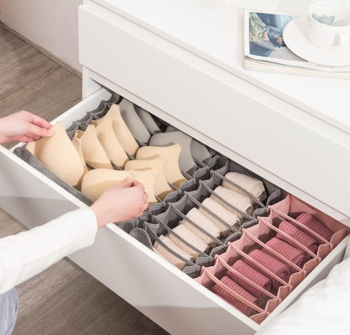 Foldable Clothing Storage Case for Sorting Socks, Bras and Underwear