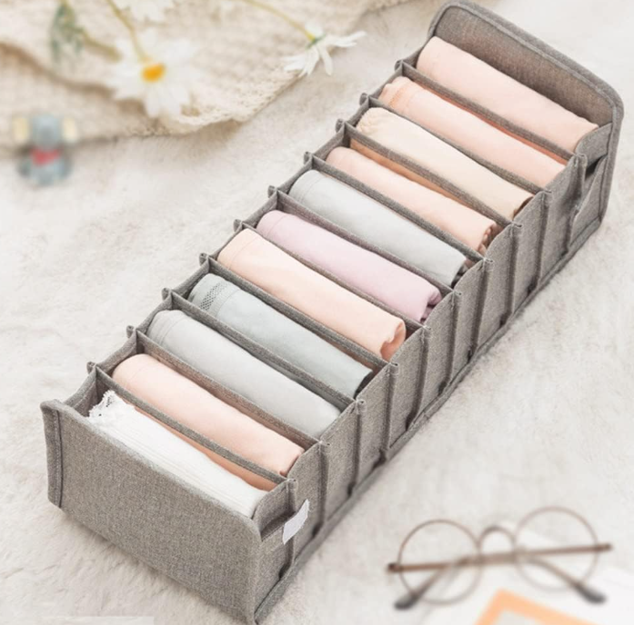 Foldable Clothing Storage Case for Sorting Socks, Bras and Underwear