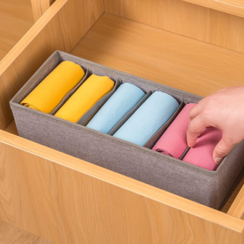3 Pack Foldable Closet Organizers for Socks, Underwear and Small Garments