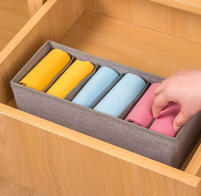 3 Pack Foldable Closet Organizers for Socks, Underwear and Small Garments