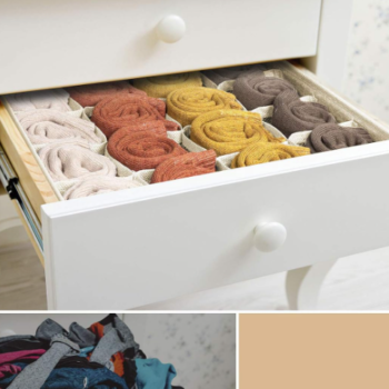 3 Pack Fabric Drawer Bins for Sorting Socks, Ties and Underwear